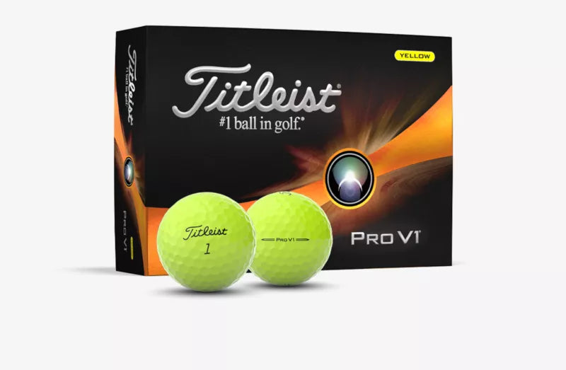 Titleist PRO V1 12 Pack Golf Balls Yellow