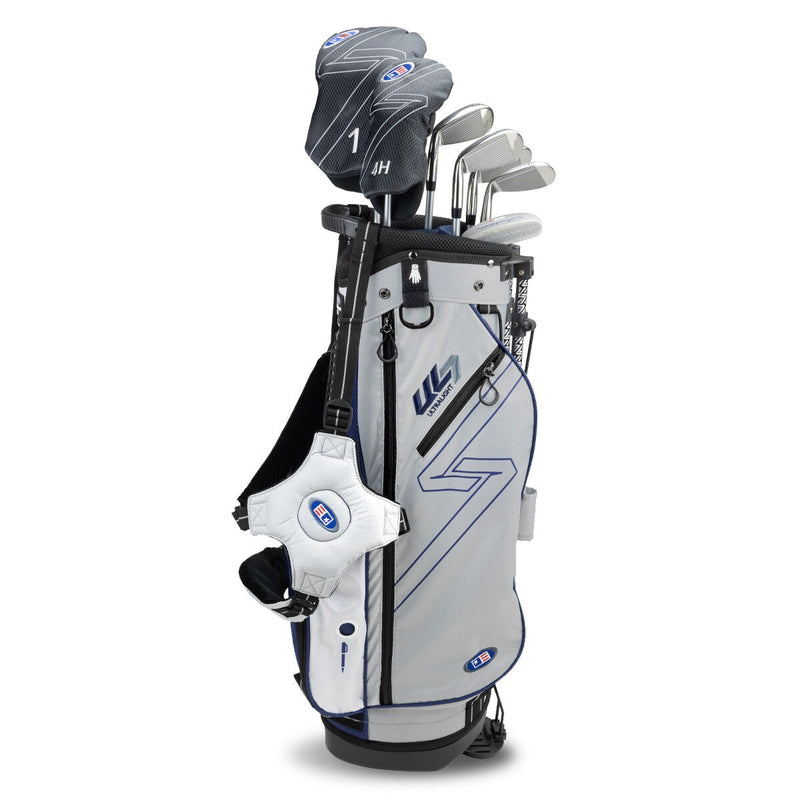 US Kids Golf Ultralight 7-51 7 Club Stand Set RH, Silver/Navy