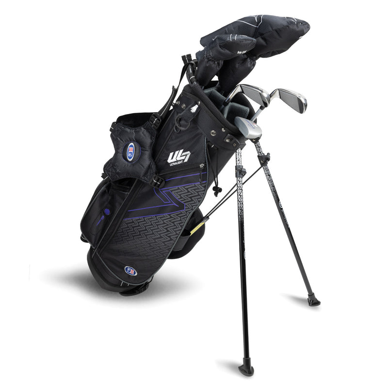 US Kids Golf Ultralight 7-54 5 Club Stand Set RH, Black/Purple