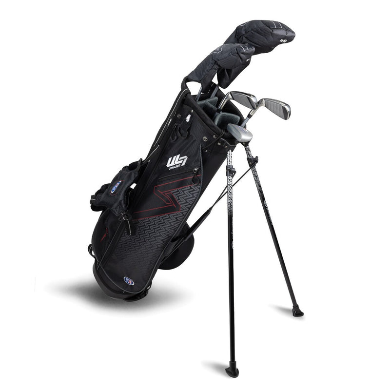 US Kids Golf Ultralight 7-50 5 Club Stand Set RH, Black/Maroon