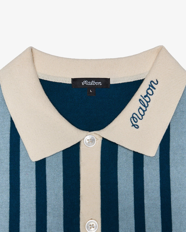 Malbon Gabbiano Knit Button Up | Golf Paradise