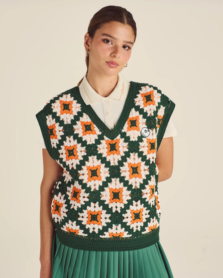 Malbon Bianca Knit Vest l Golf Paradise