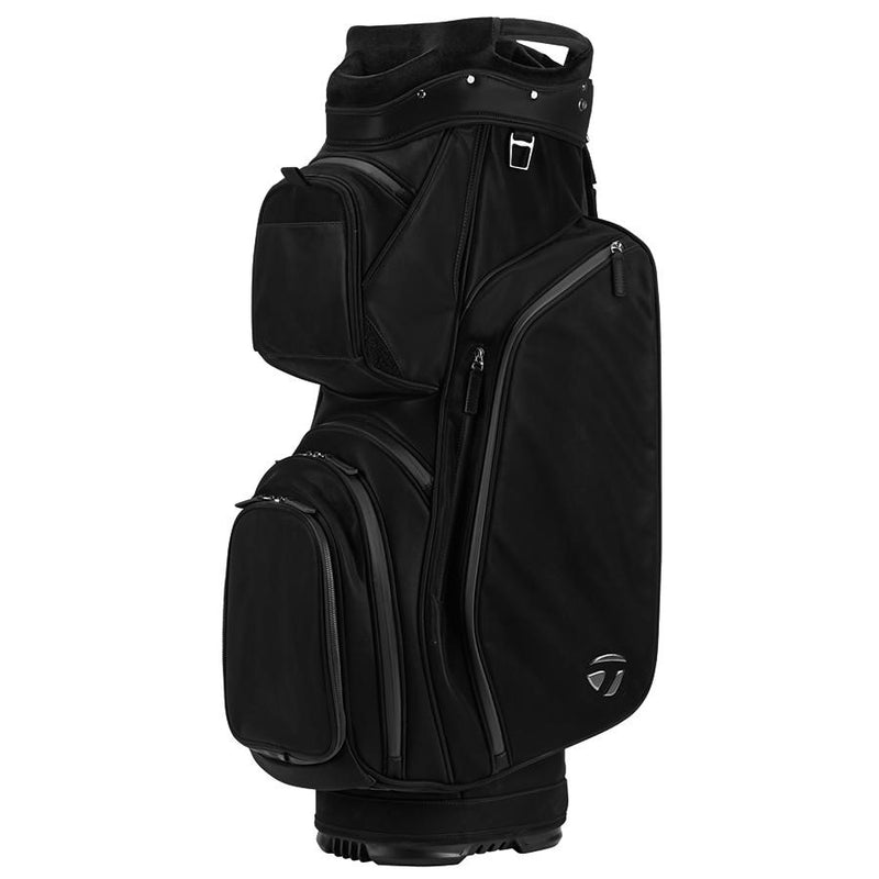 TaylorMade TM24 Signature Cart Bag Black - Premium golf cart bag with 14-way top and ample storage for ultimate convenience on the course.