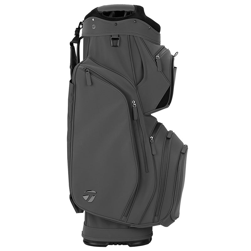 Side-view TaylorMade TM24 Signature Cart Bag - Premium golf cart bag with 14-way top and ample storage for ultimate convenience on the course.