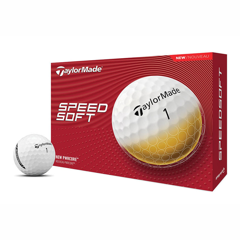 TaylorMade 2024 SpeedSoft Golf Balls 12 Pack- White