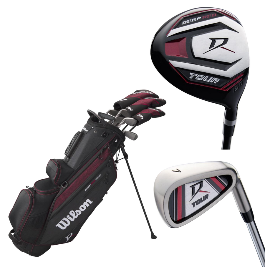 Wilson DEEP RED TOUR Teen Package With Stand Bag RH l Golf Paradise
