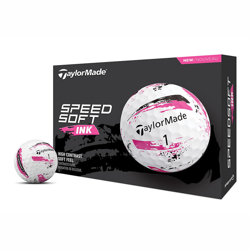 TaylorMade 2024 SpeedSoft Golf Balls 12 Pack- Pink