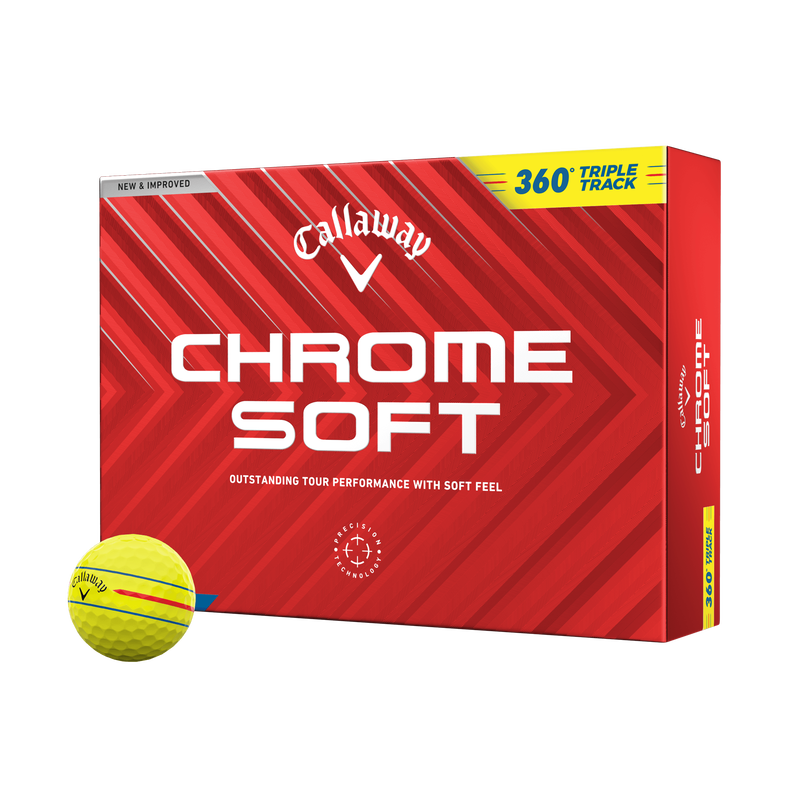 Callaway Chrome Soft Yellow 360 Triple Track 2024 Golf Balls