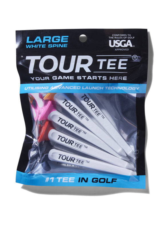 Tour Tee Large White Spine 5 pack