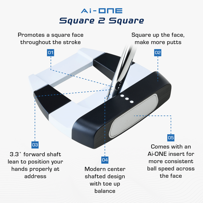 Odyssey Ai-ONE Square To Square Jailbird Putter RH