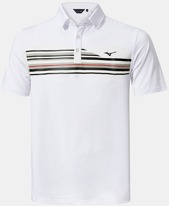 Mizuno Mens Quick Dry Elite Stripe Polo Shirt