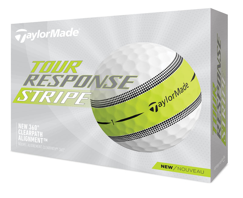 Taylormade Tour Response Stripe Golf Balls - Engineered for better alignment, feedback, and visibility on the course