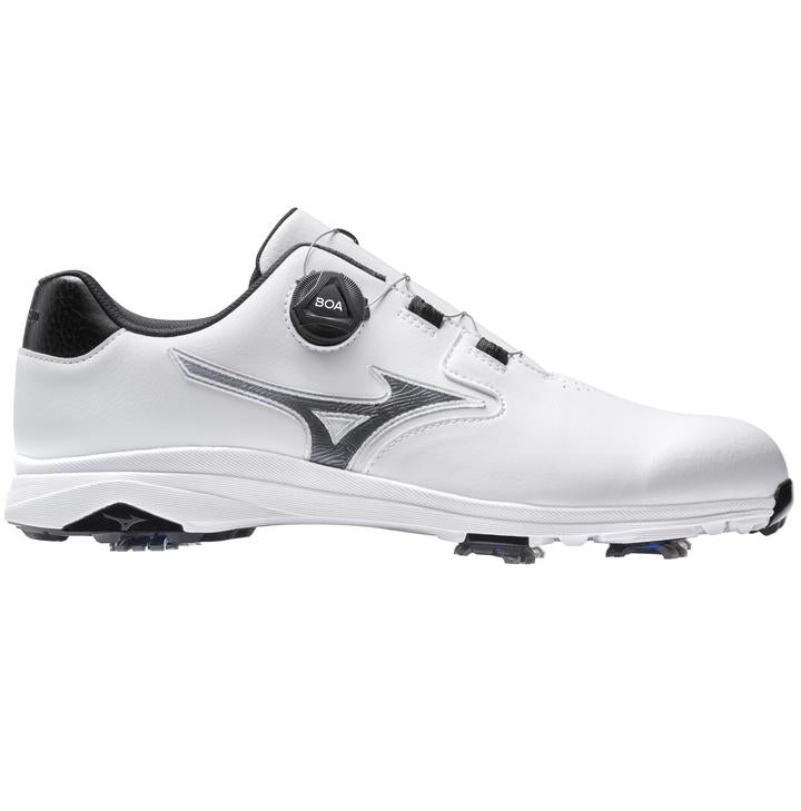 Mizuno Nexlite GS Spiked BOA Golf Shoes WHITE BOA