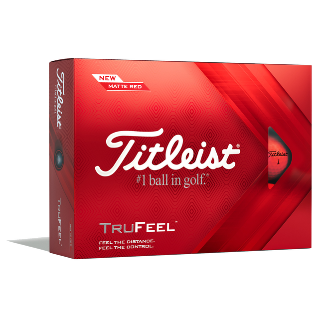 Titleist TruFeel 12 Pack Golf Balls Matte Red