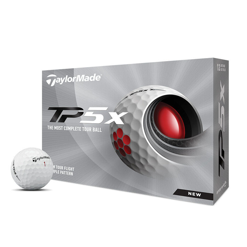 TaylorMade 2021 TP5x Golf Balls 12 Pack White