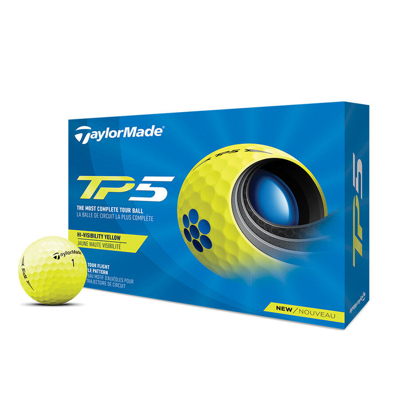 Taylormade 2021 TP5 Golf Balls 12 Pack Yellow