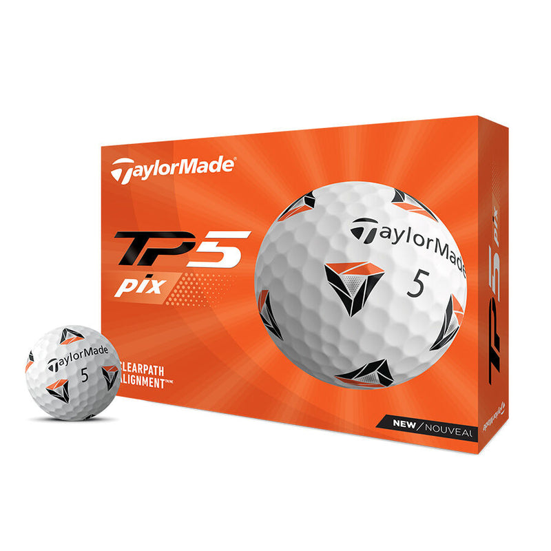 TaylorMade 2022 TP5 pix Golf Balls 12 Pack White