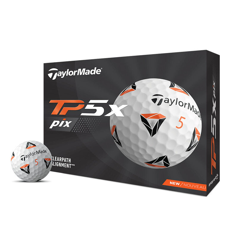TaylorMade 2022 TP5x pix Golf Balls 12 Pack White