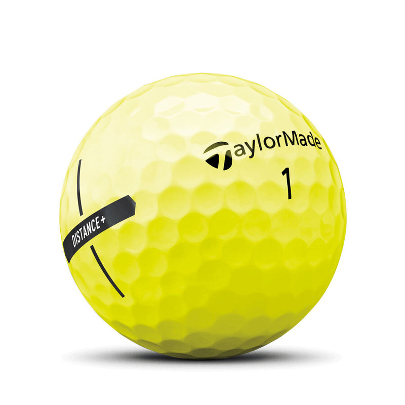 TaylorMade 2021 Distance+ Golf Balls 12 Pack Yellow