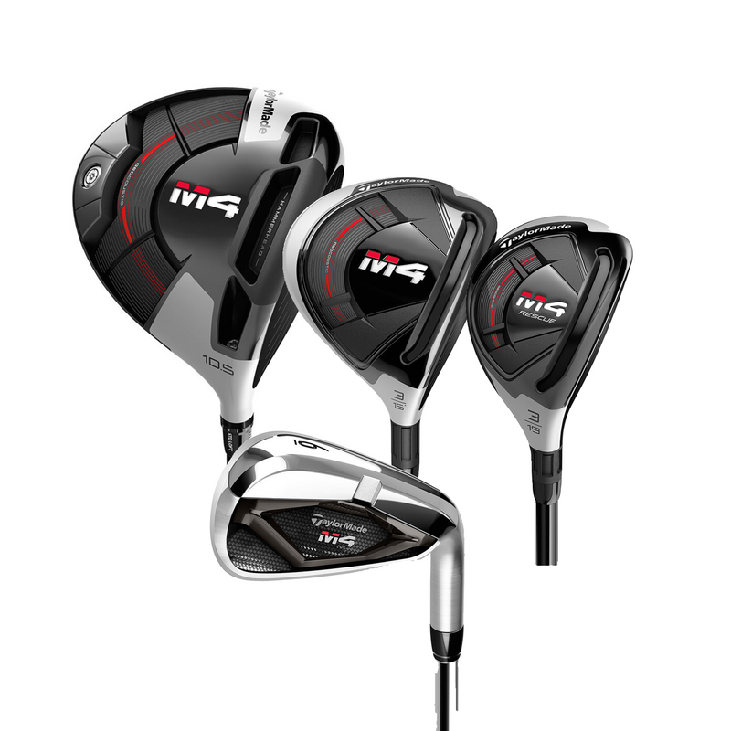 TaylorMade M4 Package 11 Piece Steel Set - Premium golf club set engineered for straight distance and forgiveness.