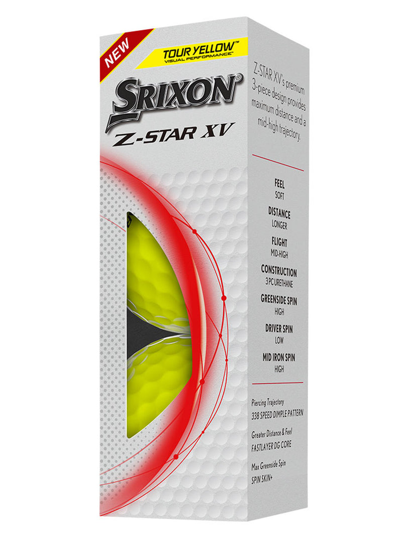 Srixon Z-Star XV 8 Golf Balls Yellow (1 Dozen) (2023)