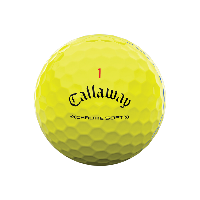 Callaway 2022 Chrome Soft Triple Track Golf Balls Yellow 12 Pack