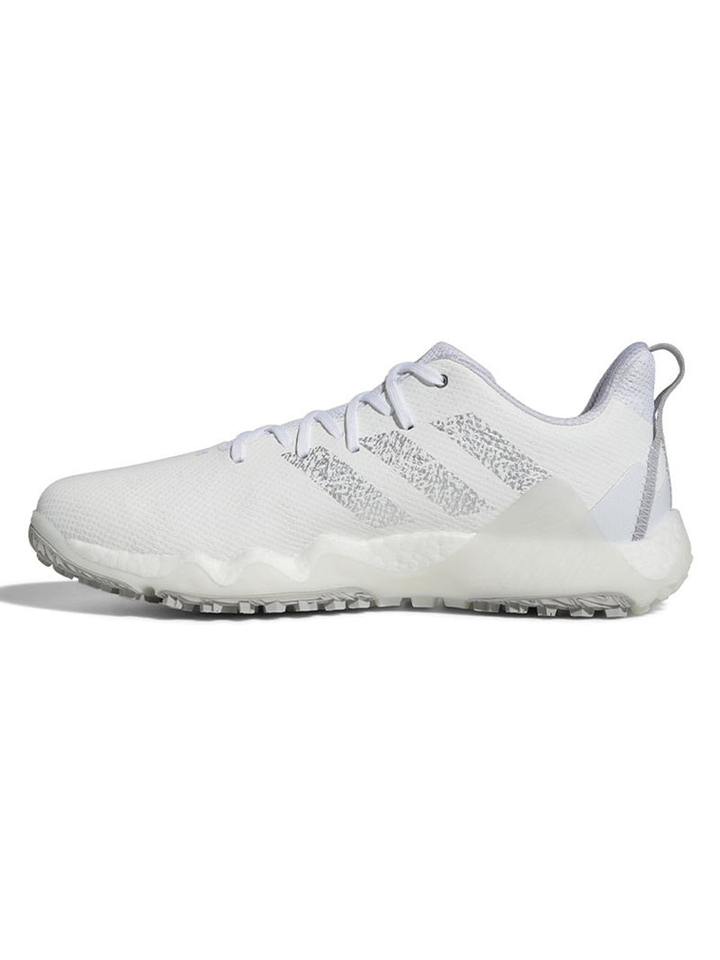 Adidas Code Chaos 22 Lace Golf Shoes -Cloud White / Silver Metallic / Grey Two